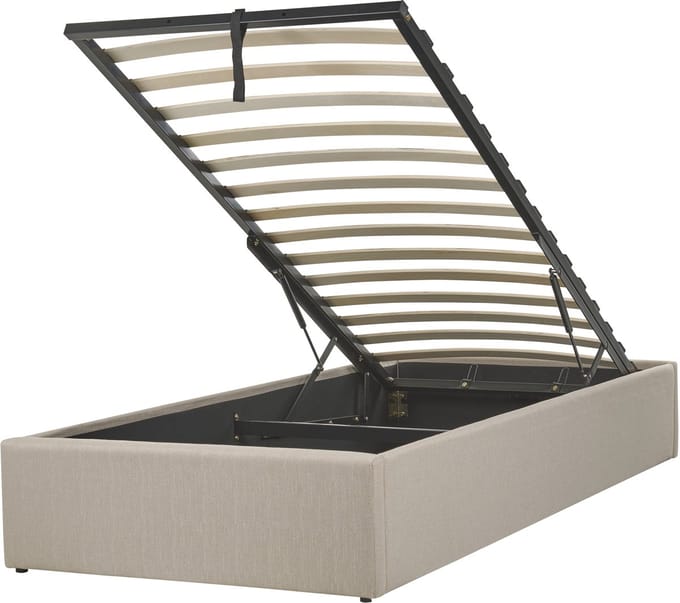 DINAN - Kinderbed - Donker Beige - 90 x 200 cm - Polyester