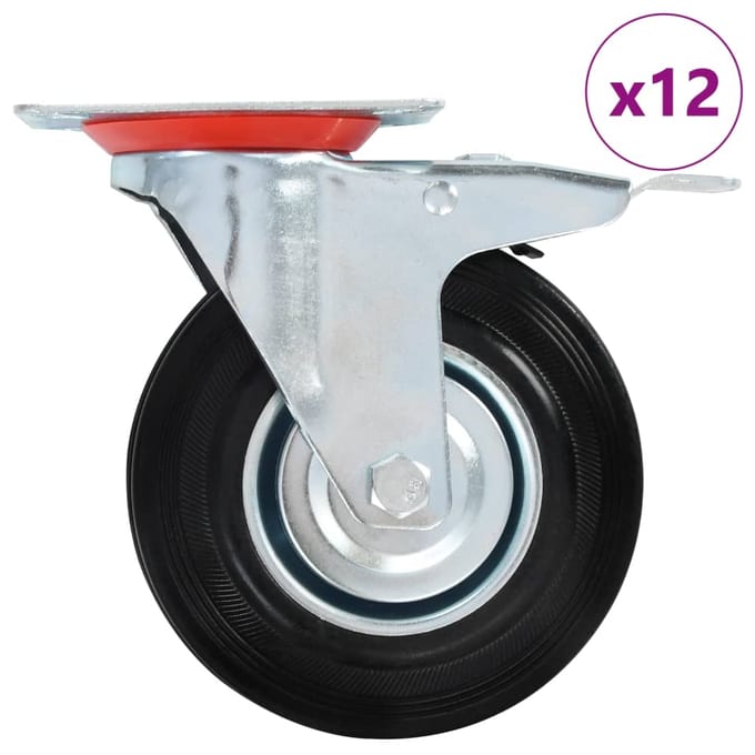 vidaXL - 12 - st - Zwenkwielen - 125 - mm
