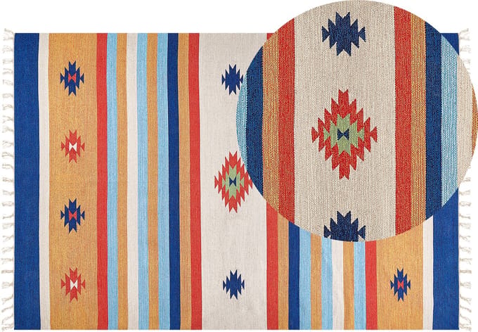 TARONIK - Vloerkleed - Meerkleurig - 200 x 300 cm - Katoen