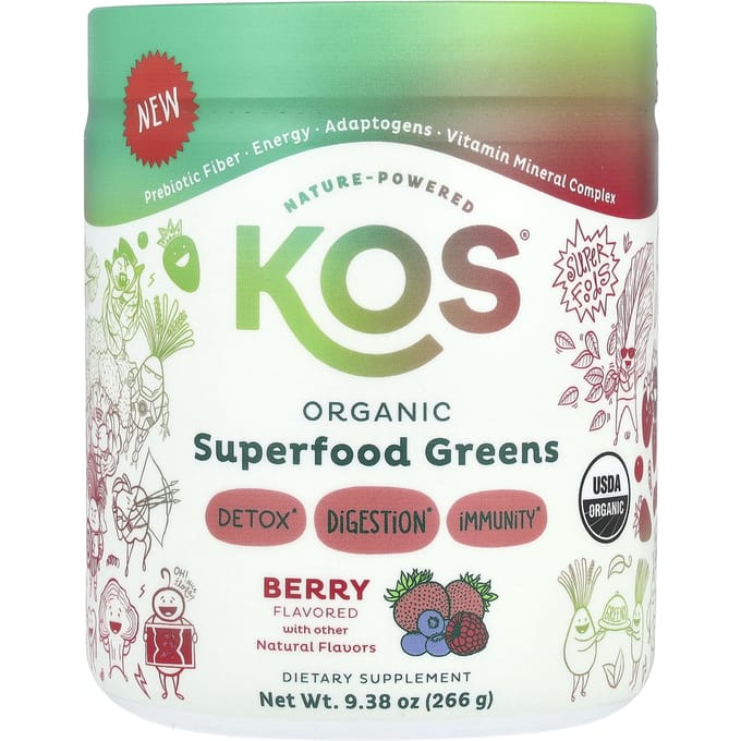 KOS, Superaliments Verts Biologiques, Baies, 9,38 oz (266 g)