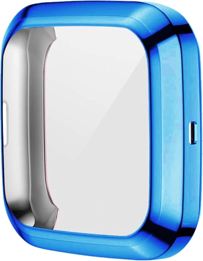 Screenprotector watch case - hoesje - geschikt voor Fitbit Versa 2 - blauw