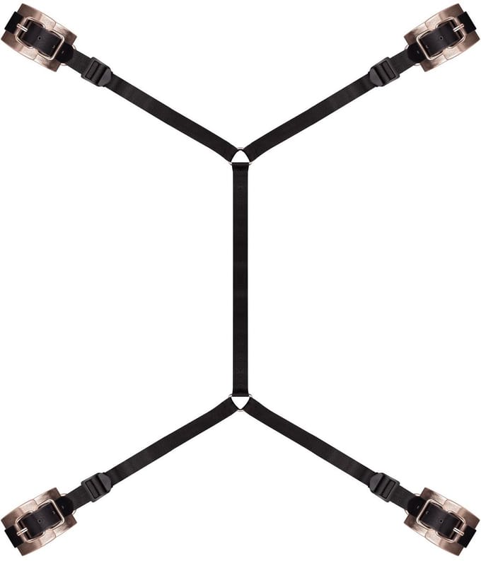 Rosy Gold - Under-Mattress Restraint Set - Zwart
