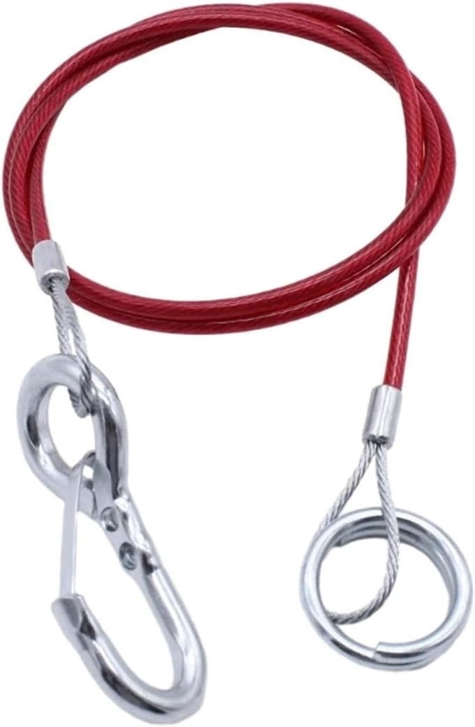Sleepkabel Heavy Duty - Veiligheidskabel Trailer - Voertuig Herstel - Compatibel met Liere - One Size - Rood