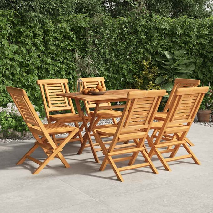 vidaXL - Klapstoelen - 6 - stuks - 47x63x90 - cm - Massief - teakhout