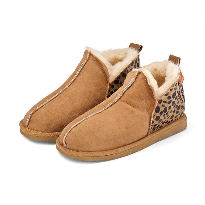 Shepherd Annie Dames Pantoffels - Bruin Multi - Maat 37