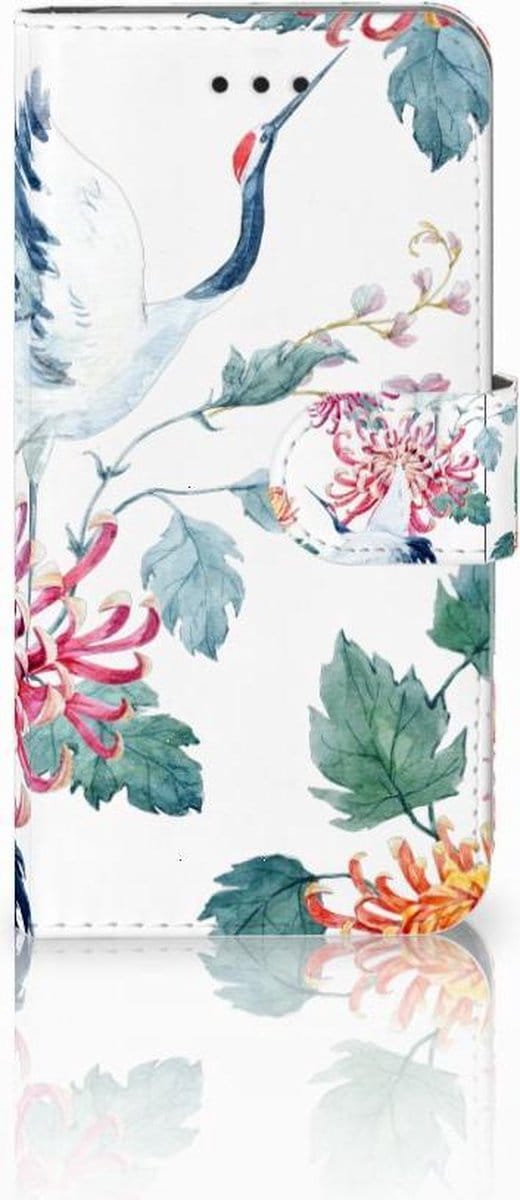 Apple iPhone X | Xs Telefoonhoesje met Pasjes Bird Flowers