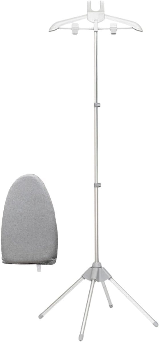 Stoomstrijkijzer Houder - Strijkplank Accessoire - Kleding Stomen - Opvouwbaar Compact Ontwerp - 84-160 cm In Hoogte Verstelbaar - Grijs