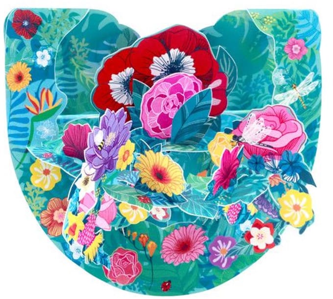 3D Popnrock - Wenskaart - PR104 - Tropical Flowers
