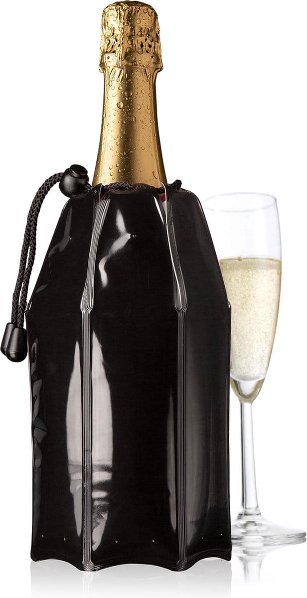 Vacu Vin Champagnekoeler Active 1 Liter 15,5 X 21,5 Cm Zwart