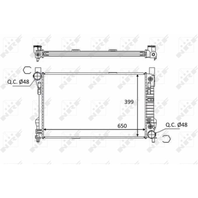 Radiator, motorkoeling NRF 58390