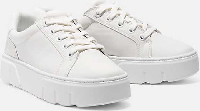 Timberland LAUREL COURT LOW - maat 38 - LACE UP SNEAKER WHITE FULL GRAIN