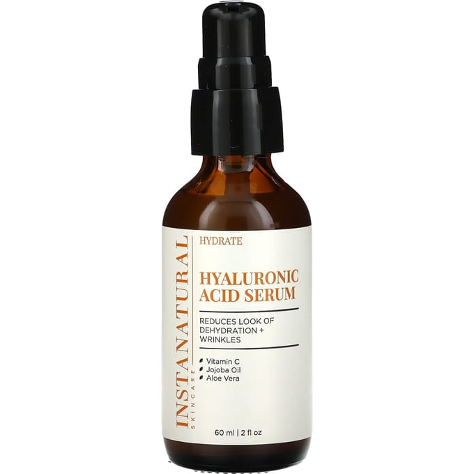 InstaNatural, Hyaluronzuurserum, 60 ml (2 fl oz) black