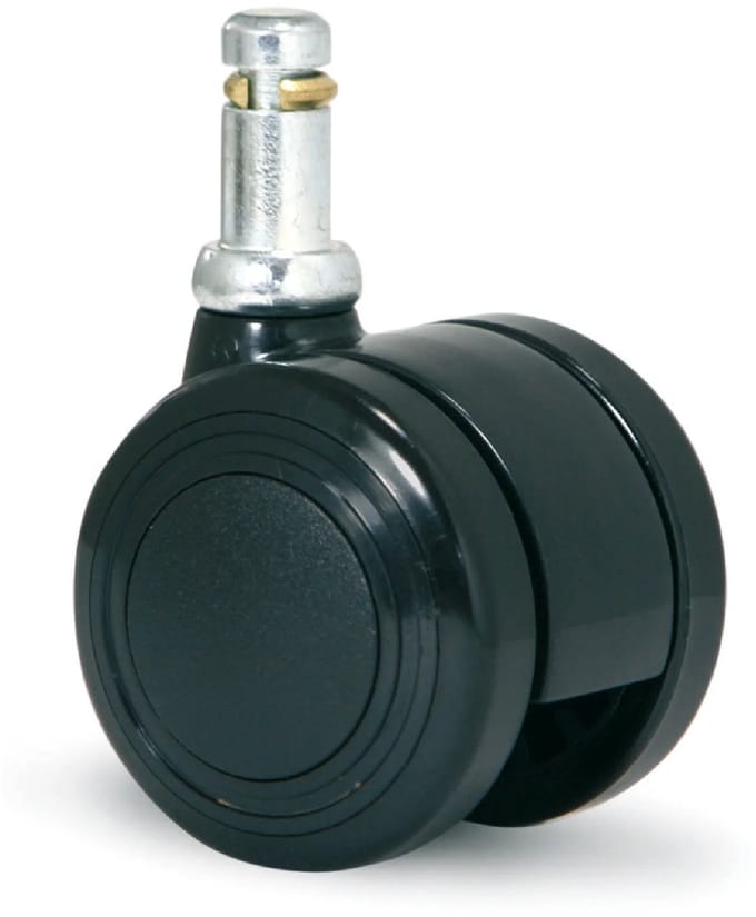 Meubelwiel 50mm PU dubbel soft met stift 11x23mm