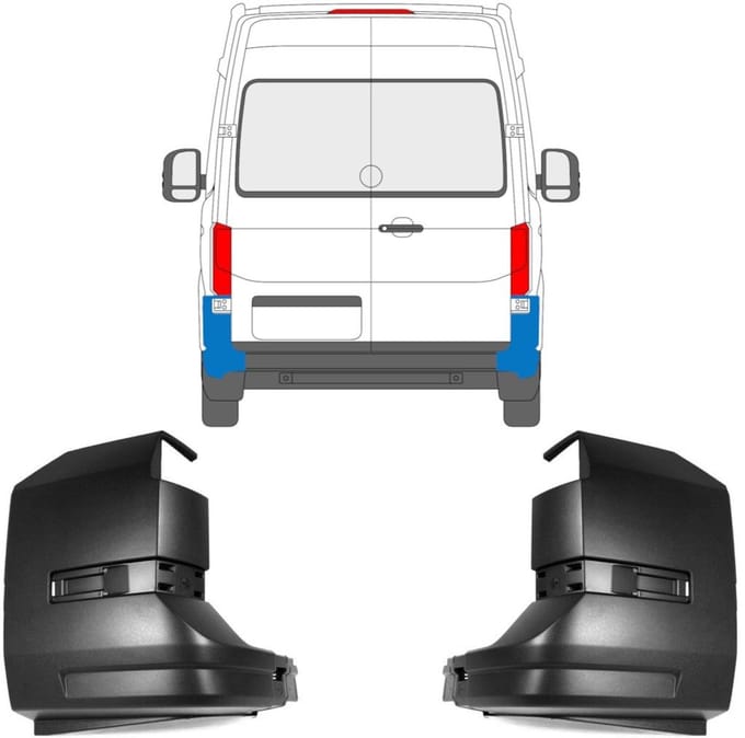 Achterbumper hoek voor MAN TGE 2016- / Links + Rechts