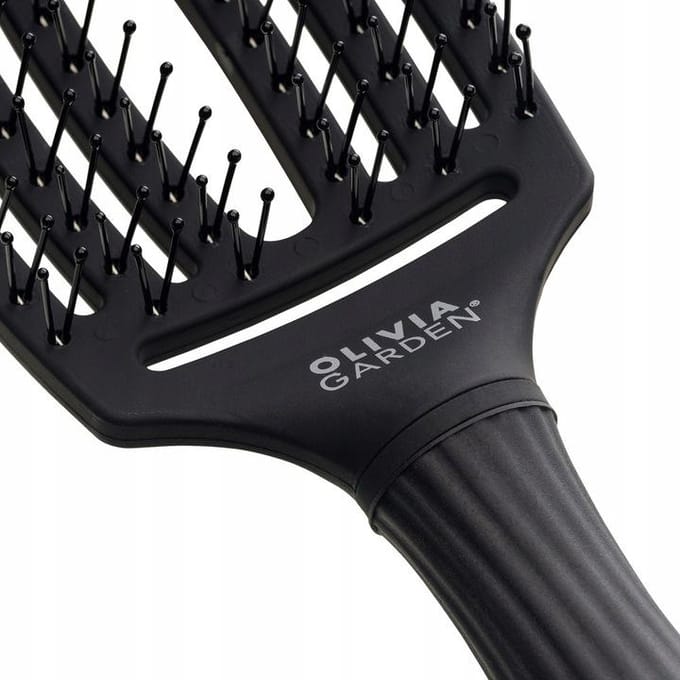Olivia Garden Fingerbrush Care Iconic Double Zwart Medium