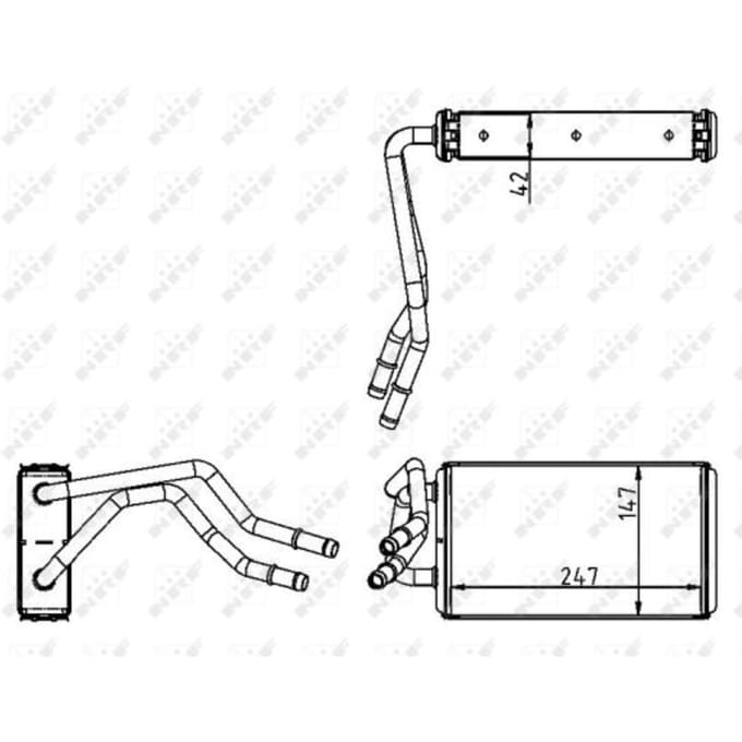 Warmtewisselaar, interieur verwarming NRF 54227