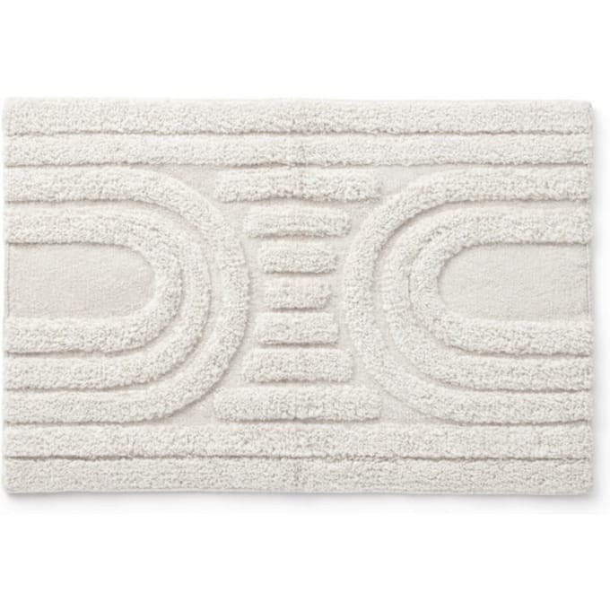 Casa di Elturo Badmat katoen boho squares franjes /wit – 50 x 80 cm
