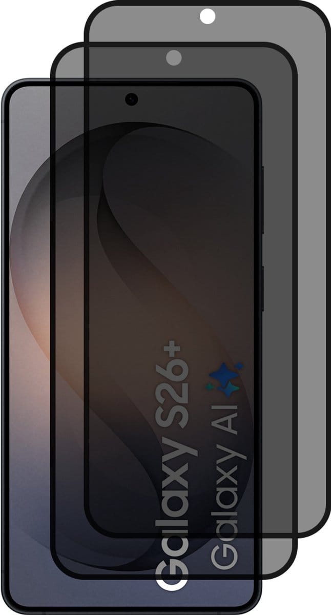 Samsung Galaxy S26 Plus Privacy Screenprotector gehard glas tempered glass - 2 stuks