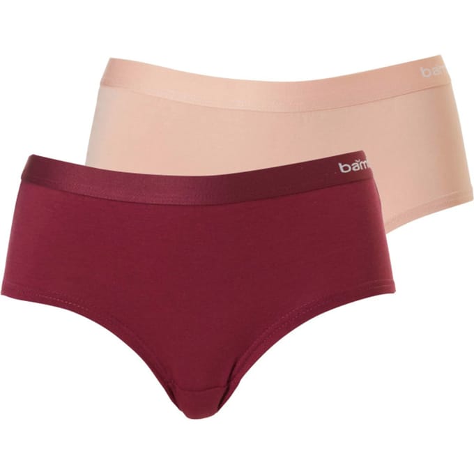 Apollo Dames Hipster Rood / Roze Bamboe 2-pack - Maat  M