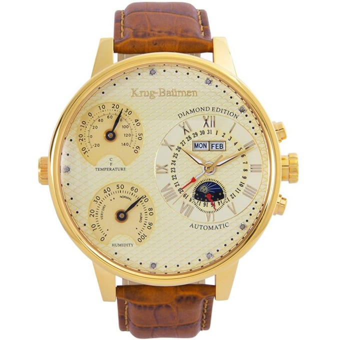 Krug Baumen KBW-200-14 Weather Diamond Heren Horloge 55mm