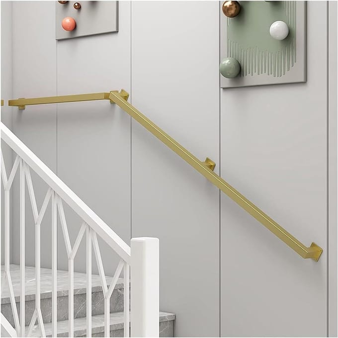 Trapleuning - Veiligheidsreling - Veilig Traplopen - Roestvrij staal - 480 cm - Goud