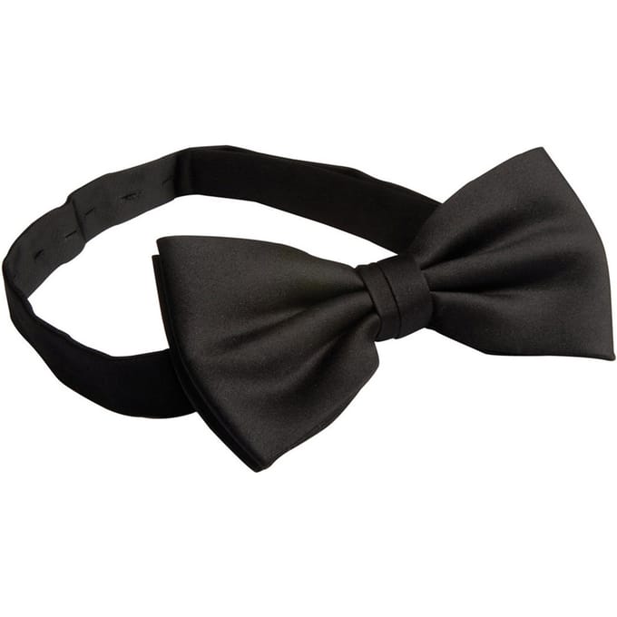 Premier Effen Polyester Strik (Zwart)