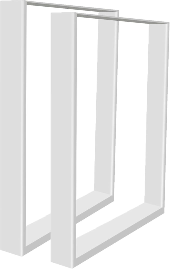 PIPIPOXER-Tafelpoten 60×72 cm meubelpoot–Set van 2–Industrieel,Wit