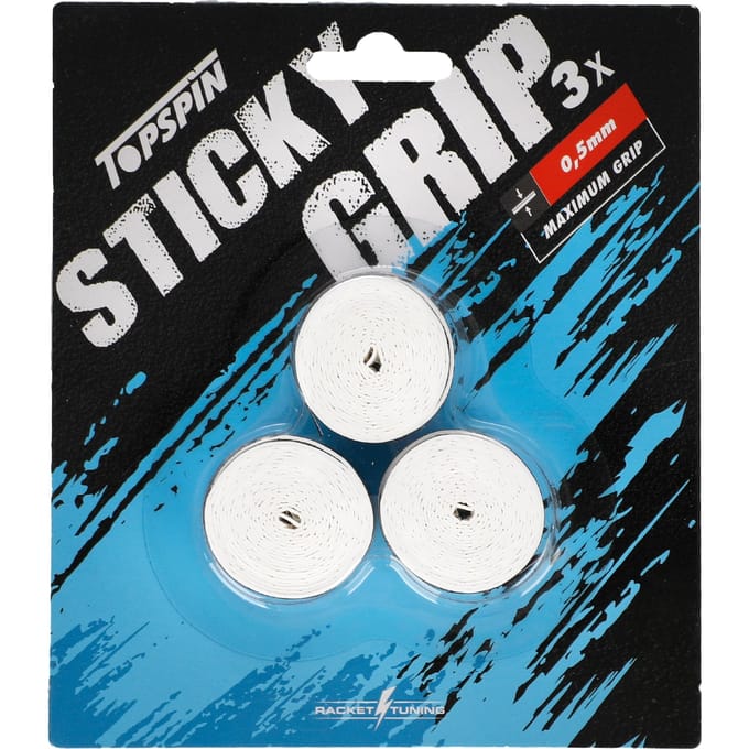 Topspin Sticky Grip Verpakking 3 Stuks-Wit