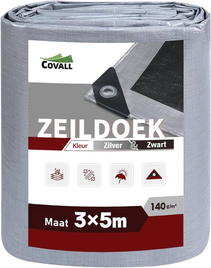 Zware Duty Waterdichte Zeilen 3x5m - Bescherming tegen Weer voor Diverse Toepassingen