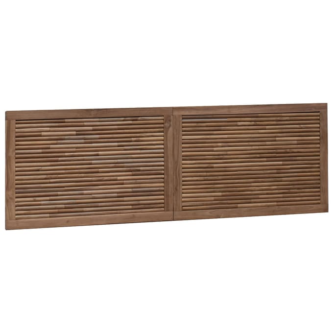 vidaXL - Bed - Hoofdbord - Naturel - Massief - Teakhout