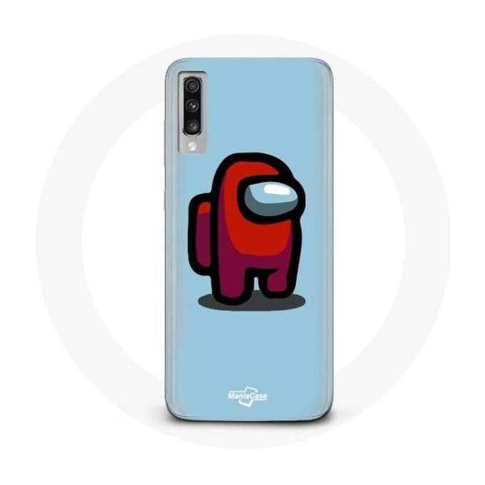 Case voor Samsung Galaxy A50 Among Us videogame Blauwe achtergrond