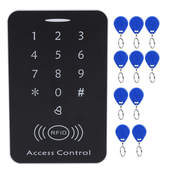 Toegangscontrolesysteem voor deuren RFID-kaartlezer Wachtwoordtoegang Toetsenbord Machinecontroller black