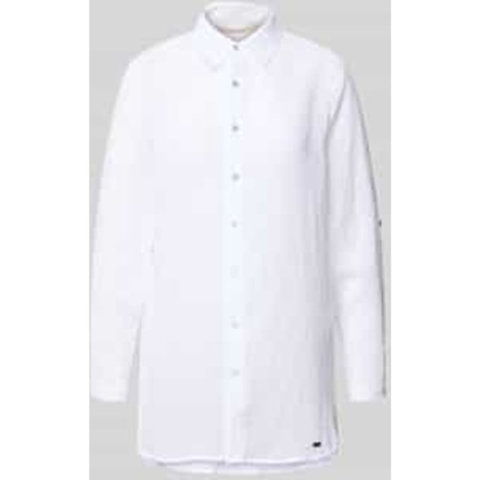 relaxed fit overhemdblouse met verlengd rugpand model 'Gary'