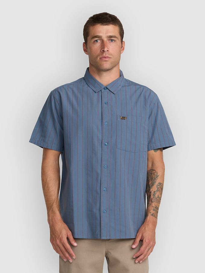 RVCA Dayshift Workwear Stripe Shirt blauw