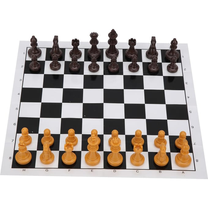 Plastic 2 in 1 Internationaal Schaken Dammen Set Draagbare Reisspellen Intelligent Speelgoed black