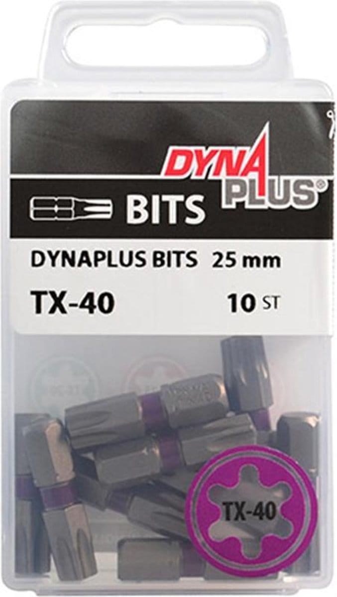 Dynaplus - Schroefbit - Torx 40 - 25mm - Paars (10 stuks)