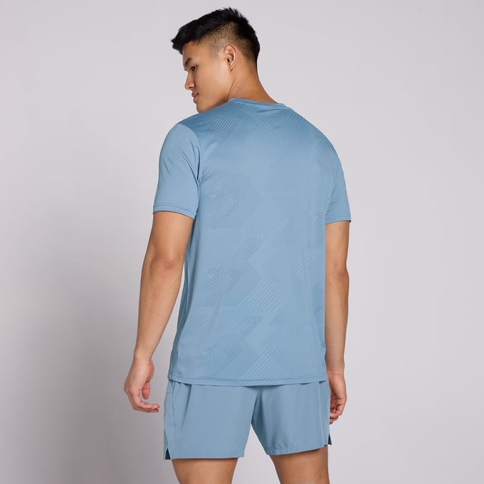MP Heren Active Training Pillar Grafisch T-Shirt - Mist Blauw - S