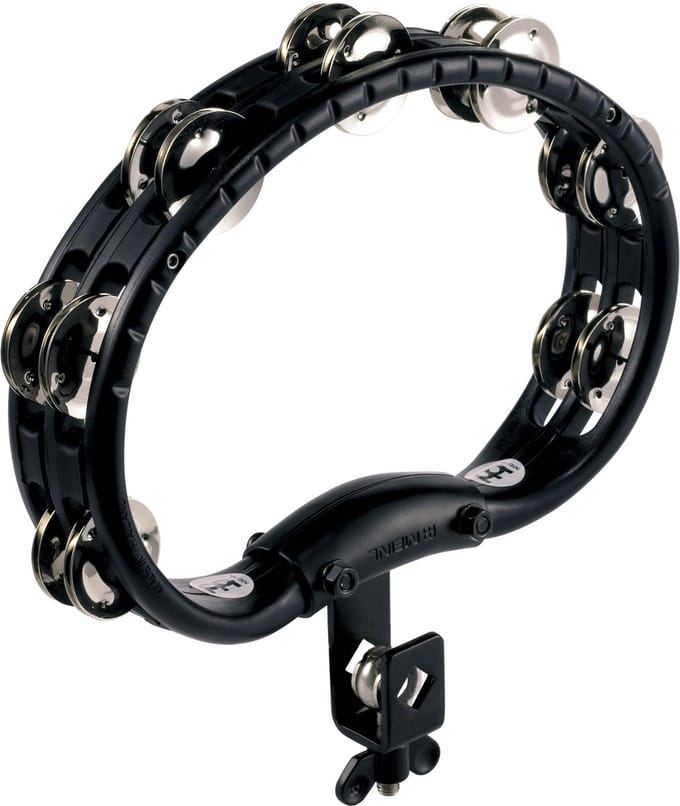 Meinl TMT2BK - Mountable Tambourine, ABS, Steel Jingles, Black