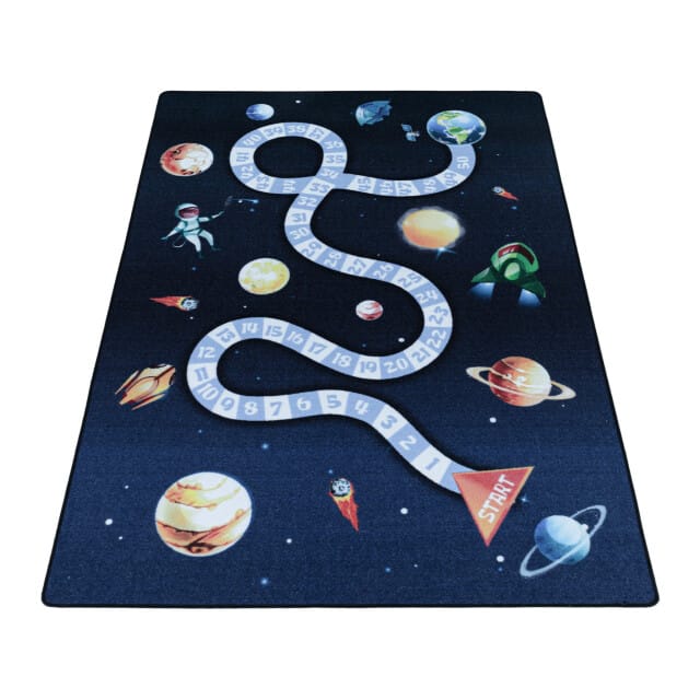 Muratap Play vloerkleed kinderkamer space numbers laagpolig 120x170 cm