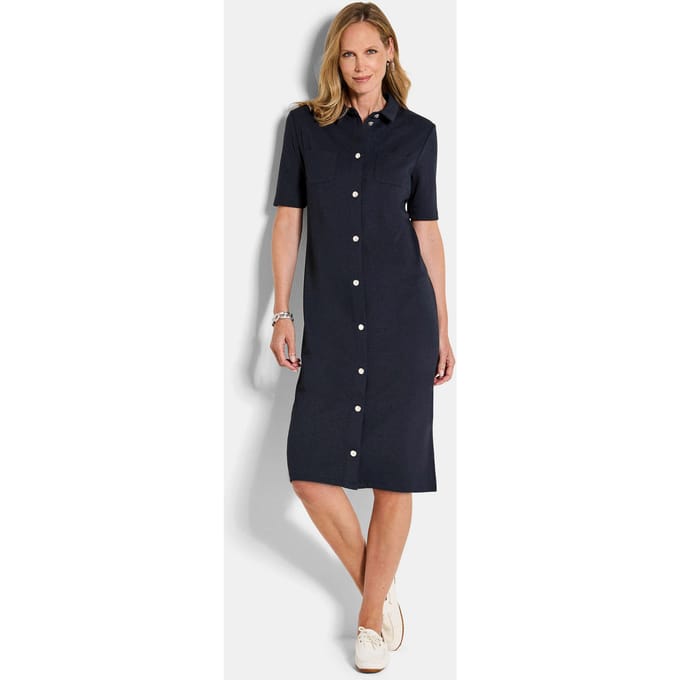 Maritieme jurk van interlock-jersey - marine - Gr. 25 van Goldner Fashion