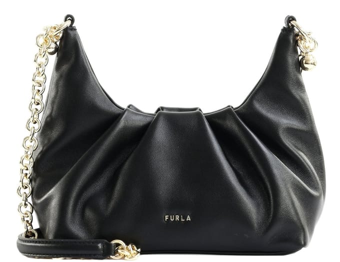 FURLA Leren schoudertas Delia Mini Shoulder Bag Nero zwart