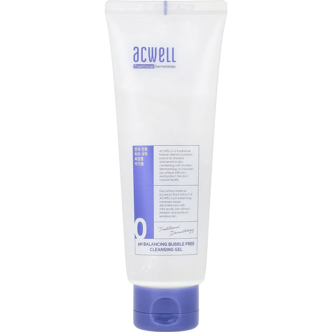 Acwell, pH Balancing Bubble Free Cleansing Gel, 5.41 fl oz (160 ml) white