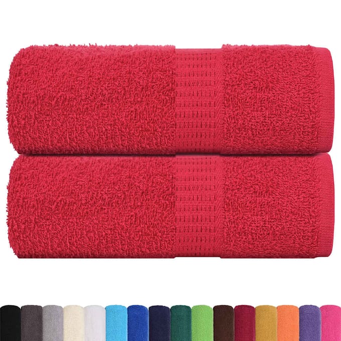 vidaXL - Washandjes - FROGN - 2 - st - 30x30 - cm - 360 - g/m² - rood