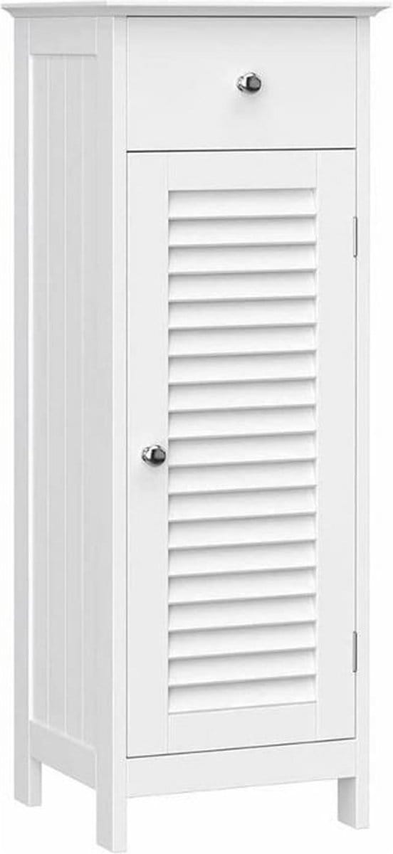 MIRA Home - Opbergkast met deur - Badkamerkast - Basic - Hout - Wit - 30x32x87cm