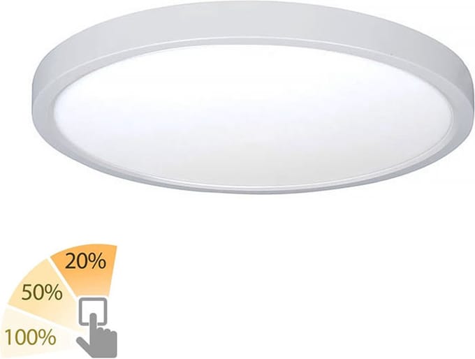 Highlight - Plafondlamp Piatto Ø 30,5 cm 3 step DIM wit