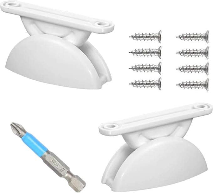 RV Deurbegrenzer - Deurstopper Camper - Voertuig Beschermen - Wandbescherming - 2 stuks - wit