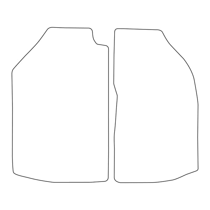 Set velours vloermatten passend voor Volkswagen Caddy II 1995-2003 2-zits - zwarte afwerking