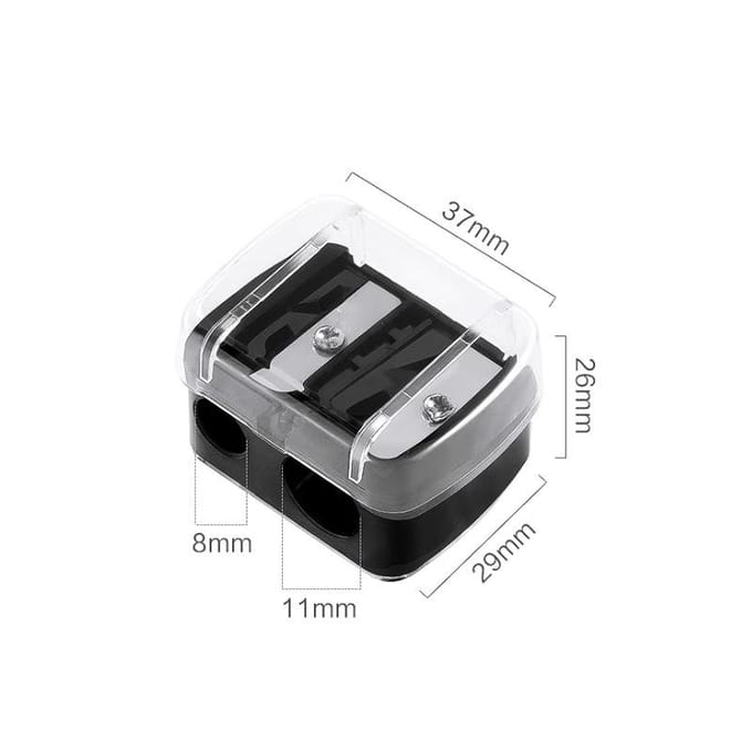 Taille-crayon Double trou noir, Mini taille-crayon, papeterie d'apprentissage scolaire pour enfants, 1 pièce noir
