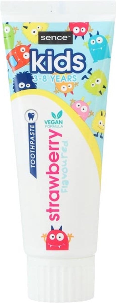 Sence - Tandpasta Kids - 3-8 Jaar - Aardbei Smaak - 75 ML - Veganformule
