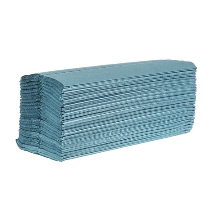 V-Fold papieren handdoekjes blauw 1 laags 3600 stuks